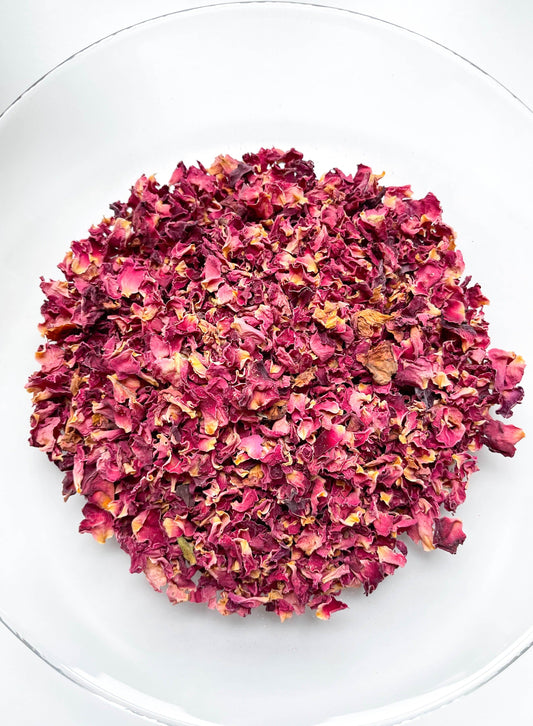 RED ROSE PETALS | Organic | Rosa centifolia