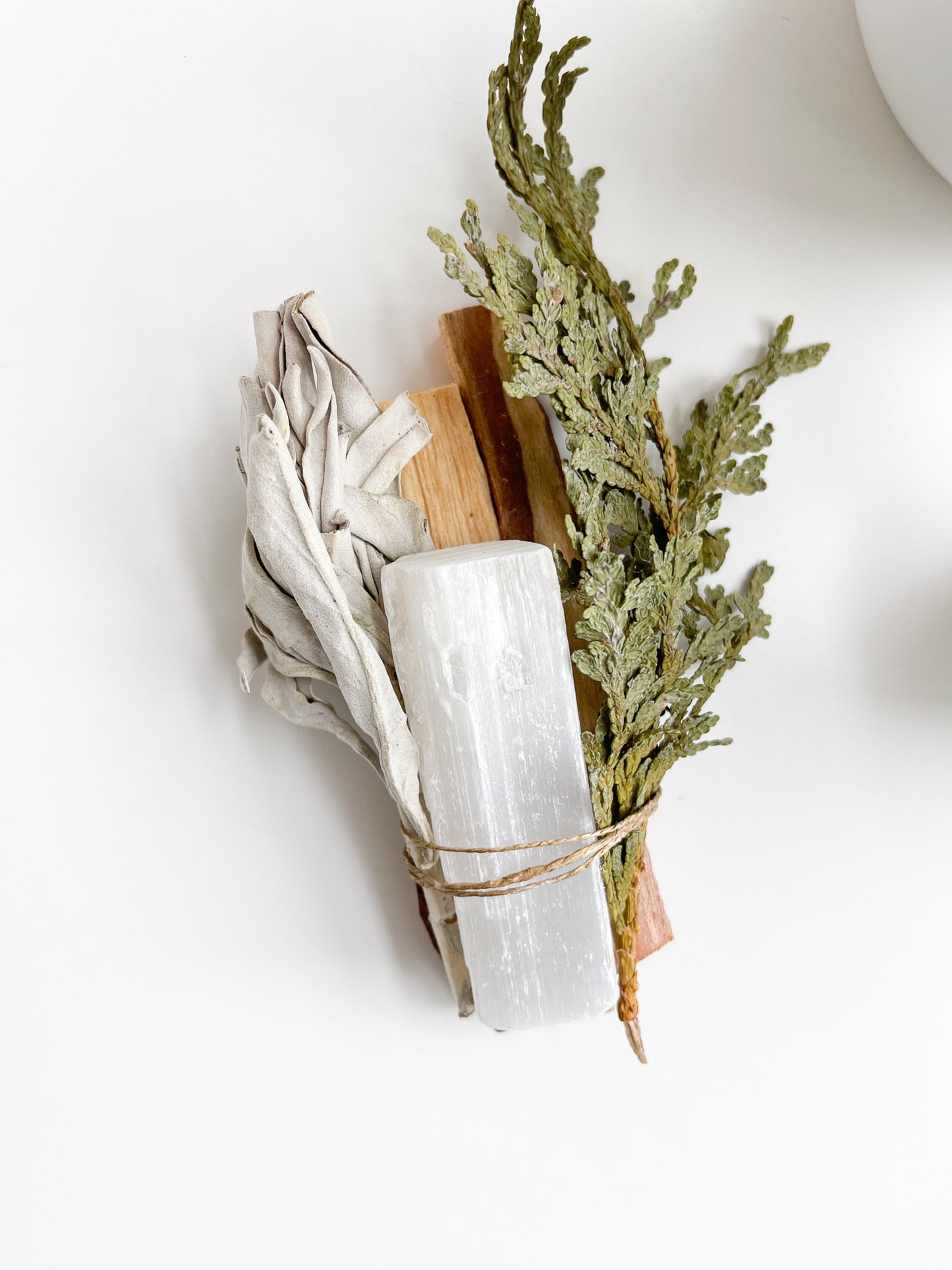 SAGE & CEDAR CLEANSE | Palo Santo, Sage, Cedar, & Selenite