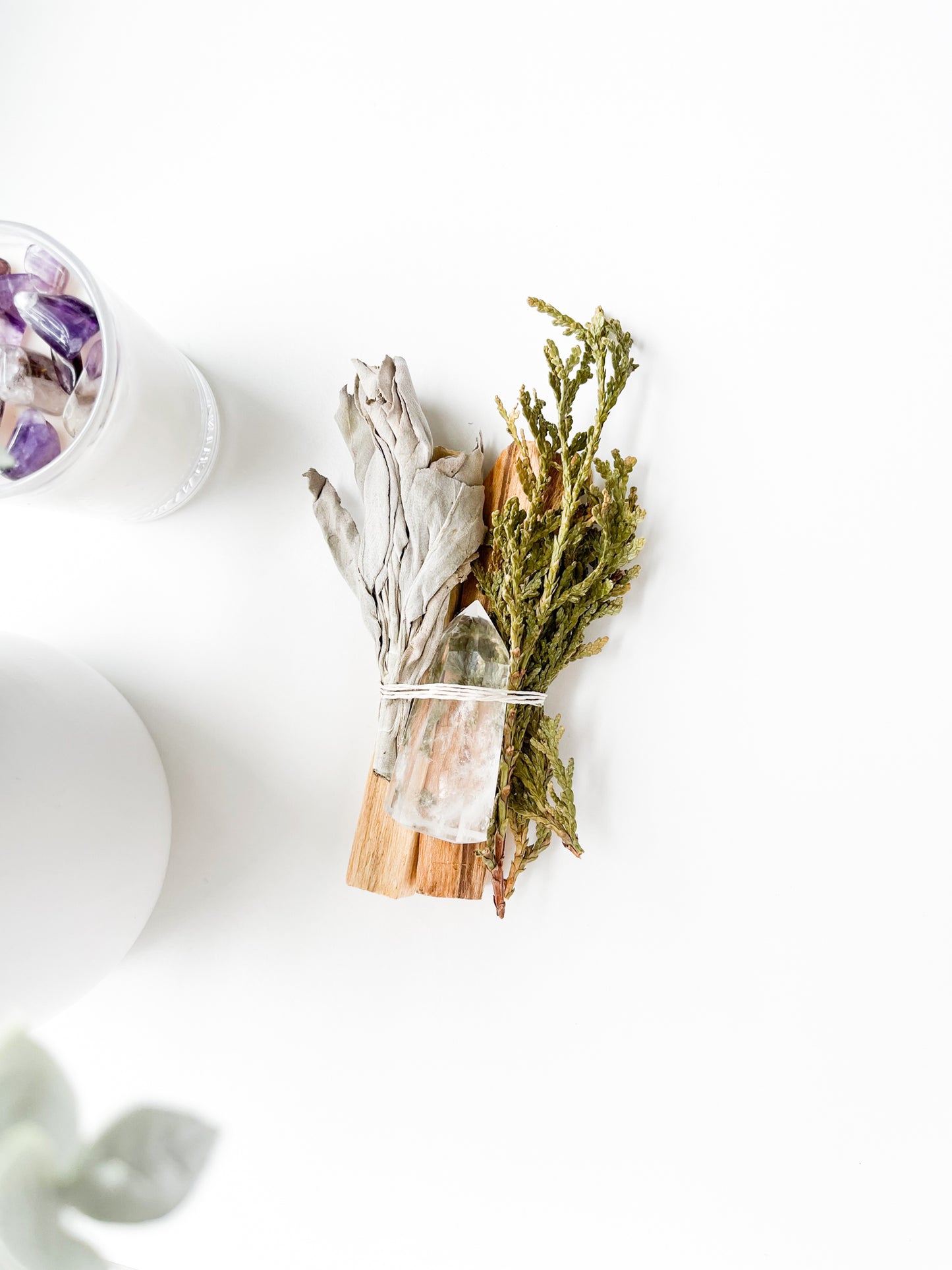 SAGE & CEDAR CLEANSE | Palo Santo, Sage, Cedar, & Quartz