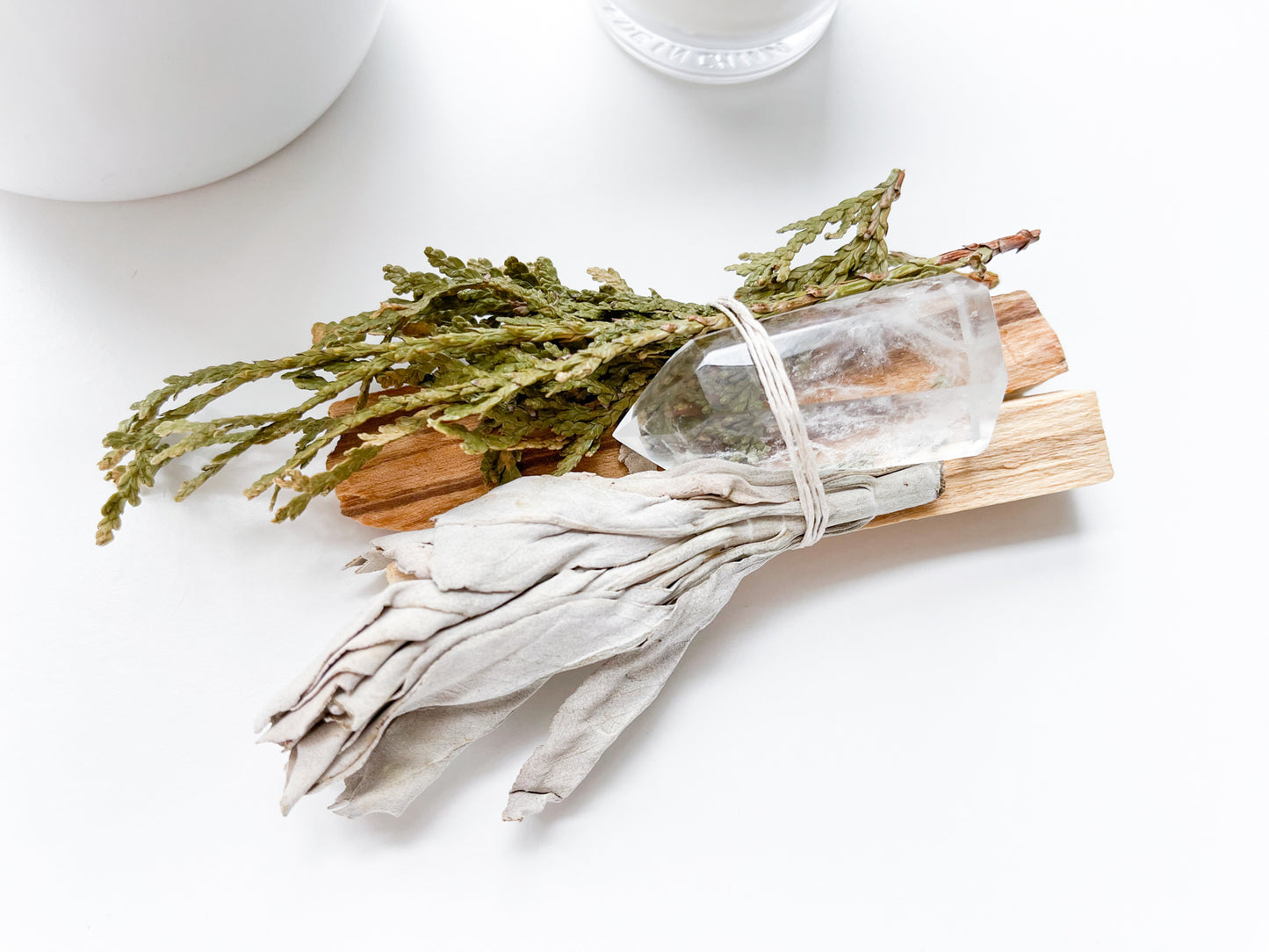 SAGE & CEDAR CLEANSE | Palo Santo, Sage, Cedar, & Quartz