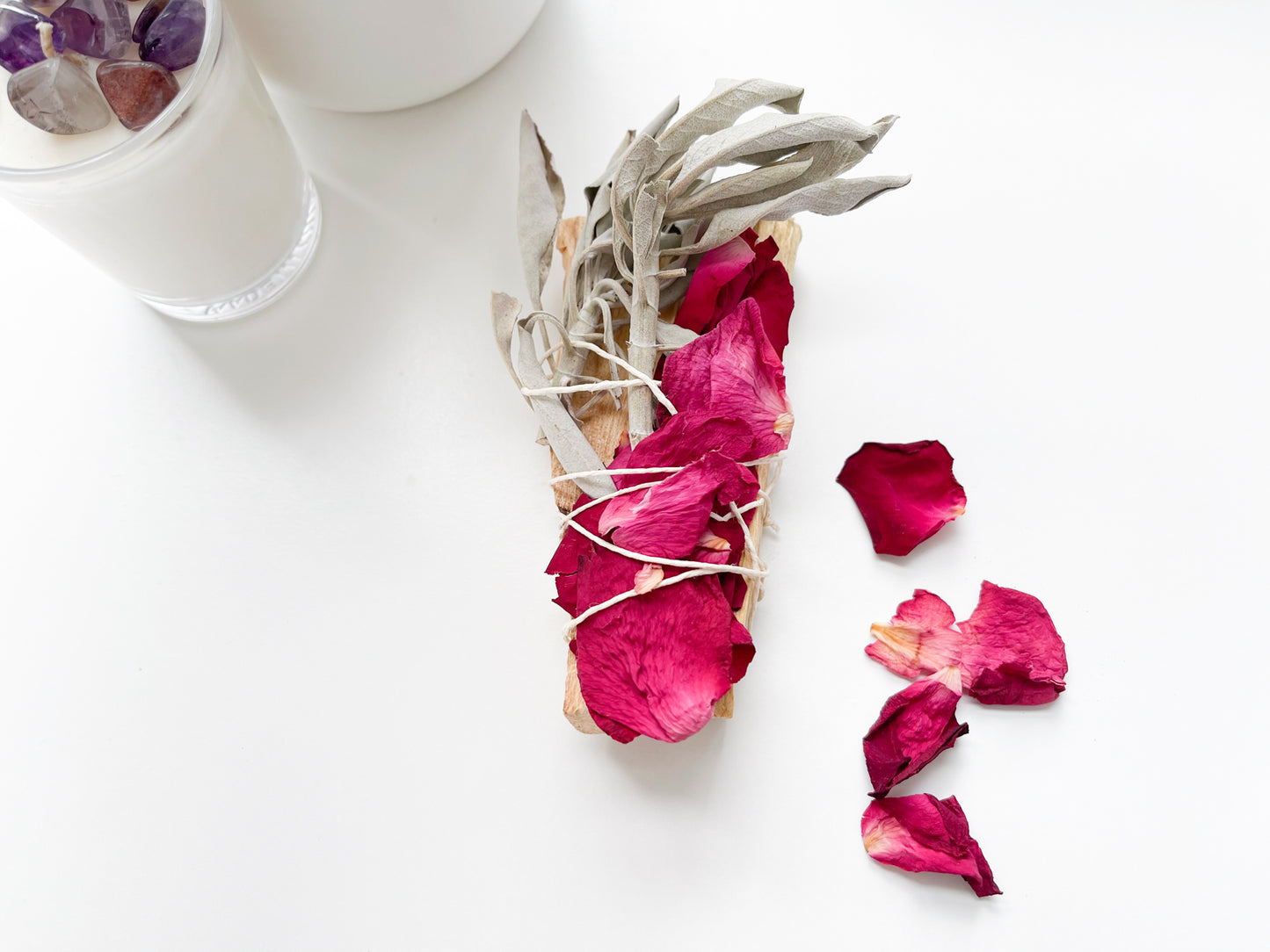 SAGE & ROSE CLEANSE | Palo Santo, Rose Petals, & White Sage