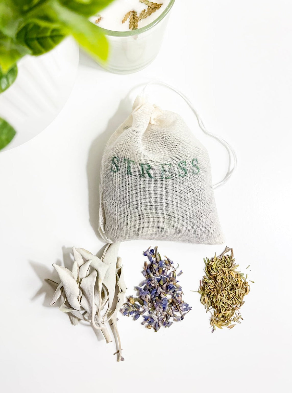 STRESS POUCH | Scent Bag | White Sage, Rosemary, & Lavender